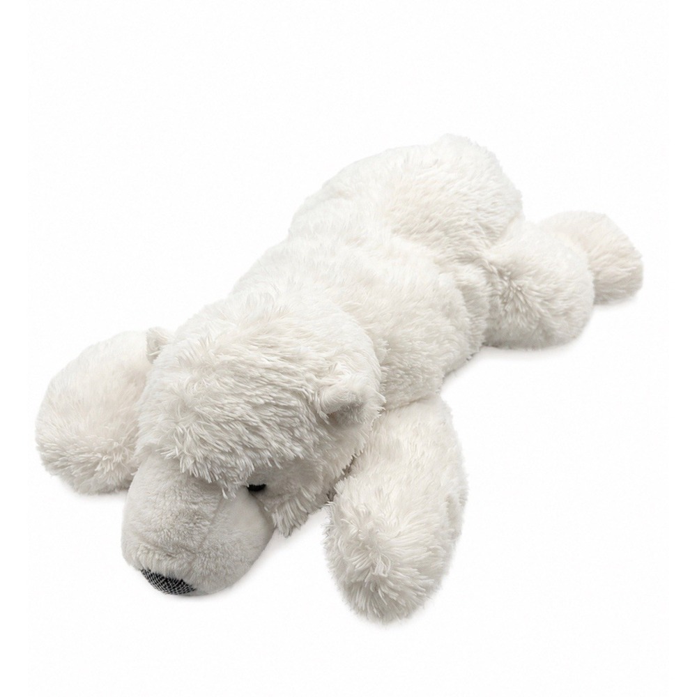 Pier 1 Imports Polar Bear Plush White Stuffed Animal Floppy Laying Flat 19"